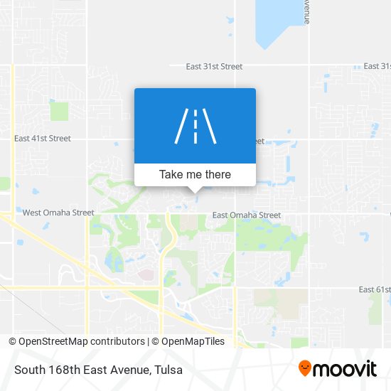 South 168th East Avenue map