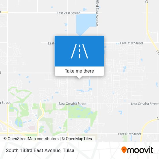South 183rd East Avenue map