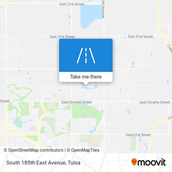 South 185th East Avenue map