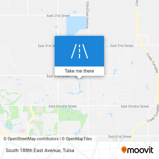 South 188th East Avenue map