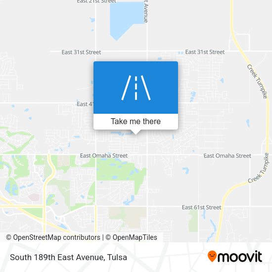 Mapa de South 189th East Avenue
