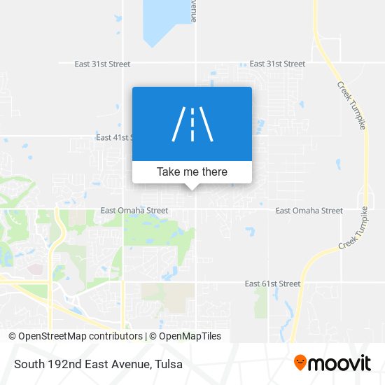 South 192nd East Avenue map