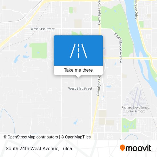 South 24th West Avenue map