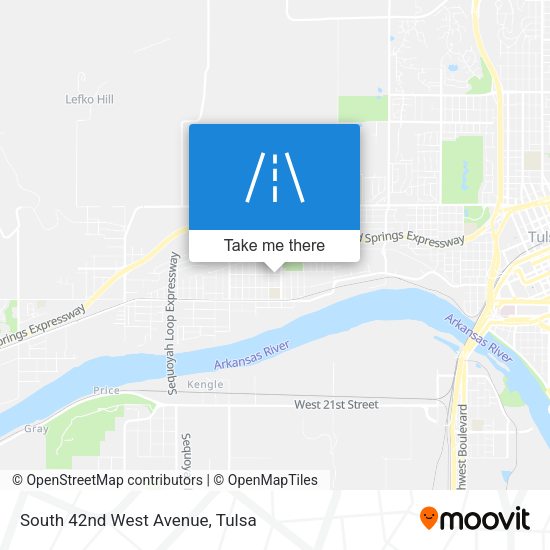 Mapa de South 42nd West Avenue