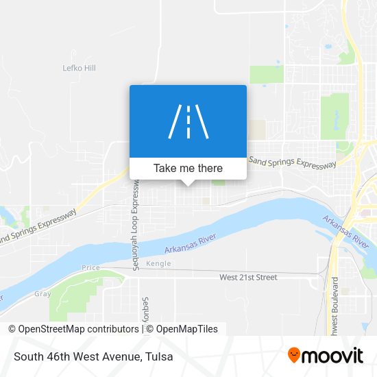Mapa de South 46th West Avenue