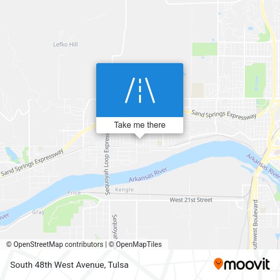 Mapa de South 48th West Avenue
