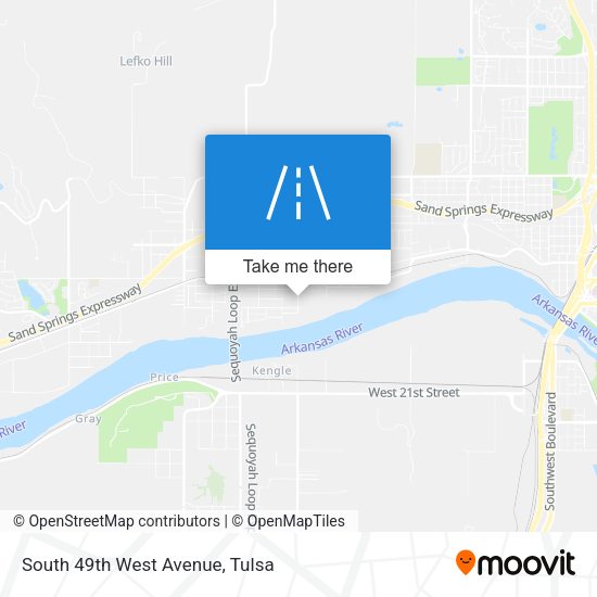 Mapa de South 49th West Avenue