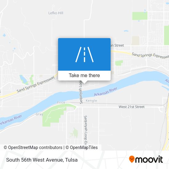 South 56th West Avenue map