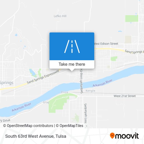 South 63rd West Avenue map