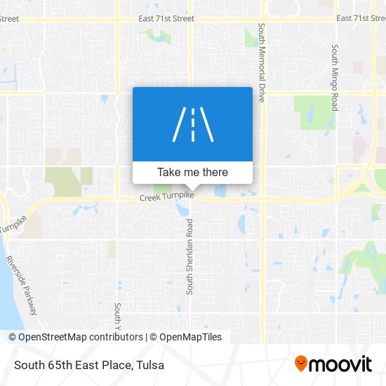 South 65th East Place map