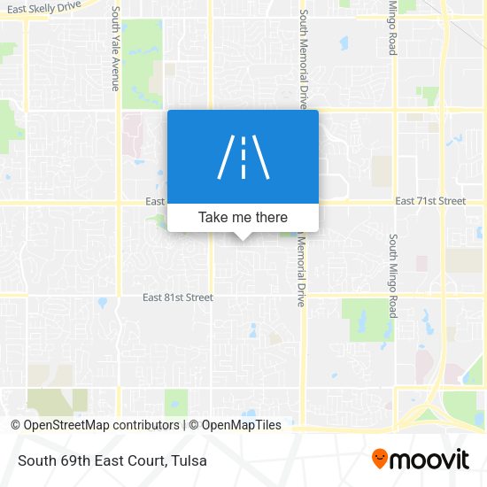 South 69th East Court map
