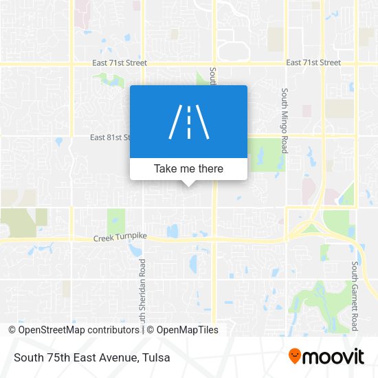 Mapa de South 75th East Avenue