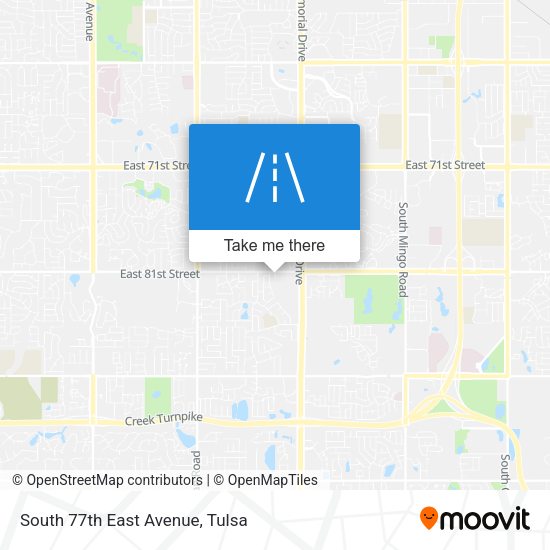 Mapa de South 77th East Avenue