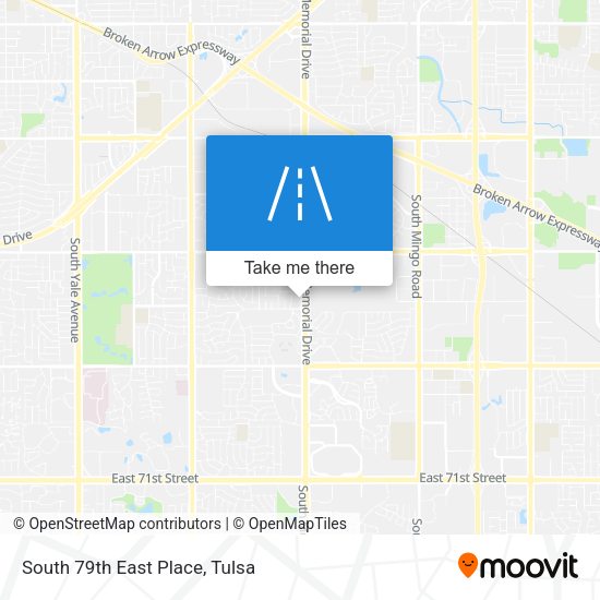 South 79th East Place map