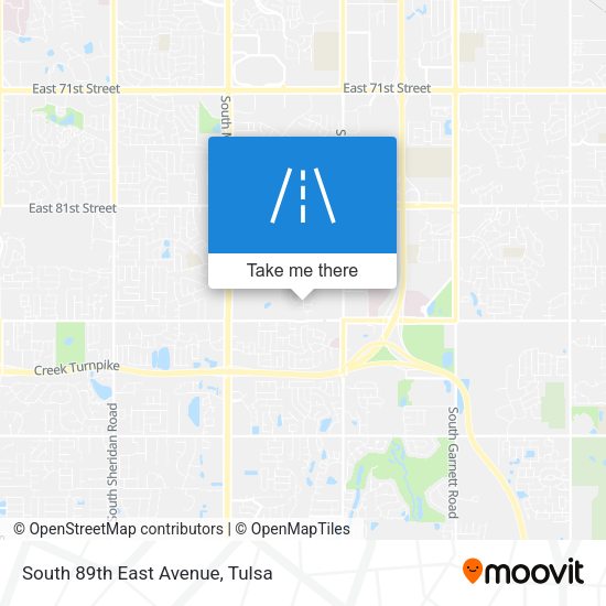 Mapa de South 89th East Avenue
