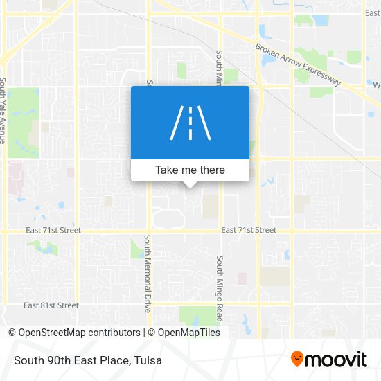 South 90th East Place map