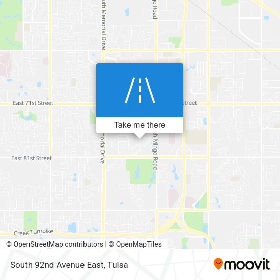 Mapa de South 92nd Avenue East