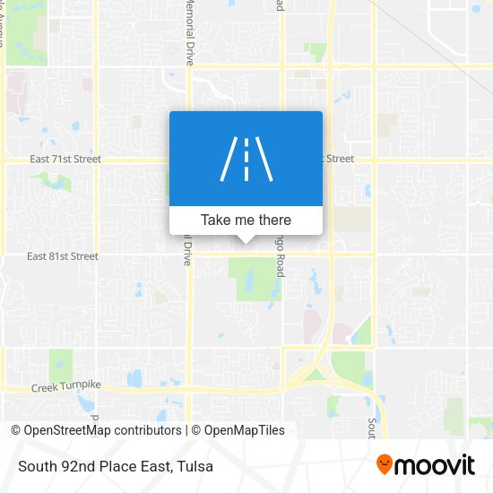 Mapa de South 92nd Place East
