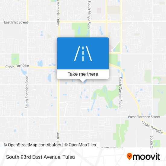 Mapa de South 93rd East Avenue