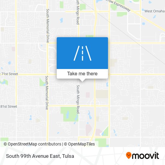 South 99th Avenue East map