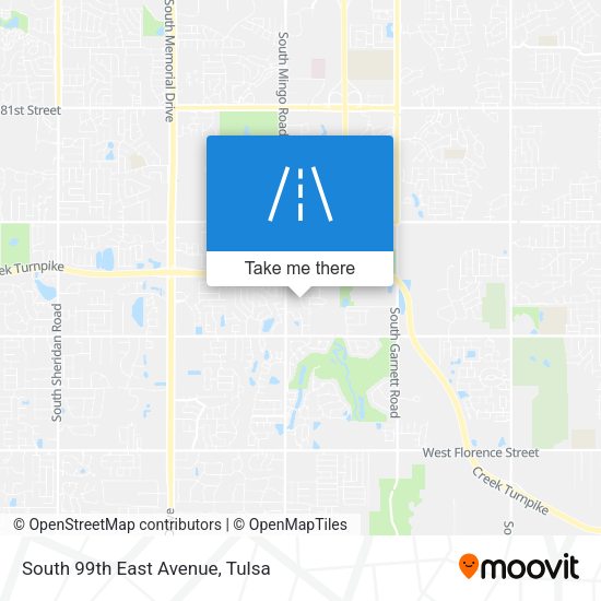 Mapa de South 99th East Avenue