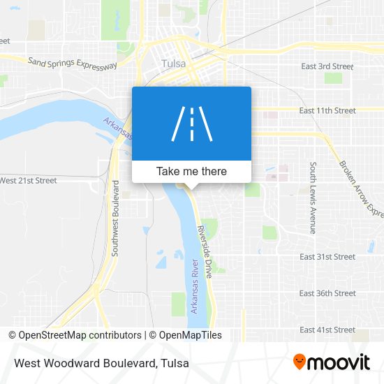 West Woodward Boulevard map