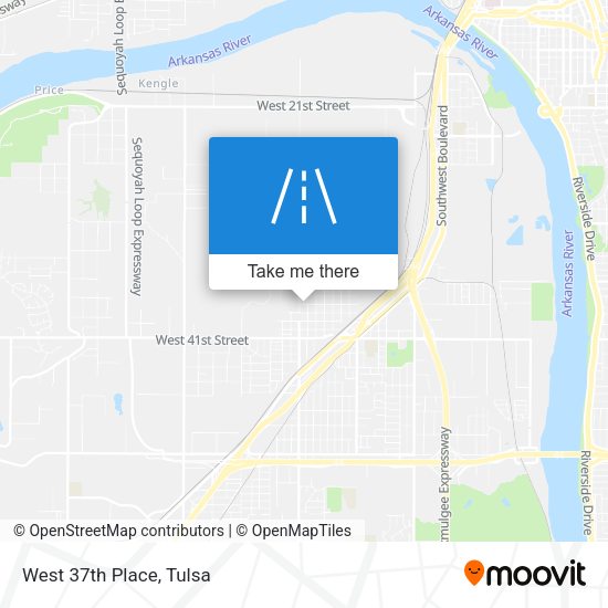 Mapa de West 37th Place