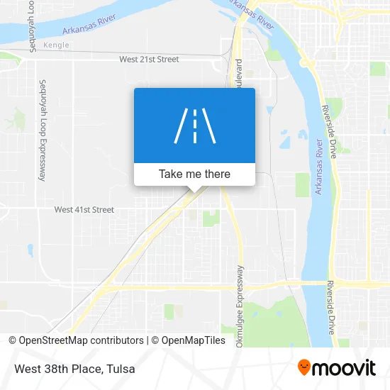 West 38th Place map