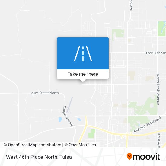 West 46th Place North map