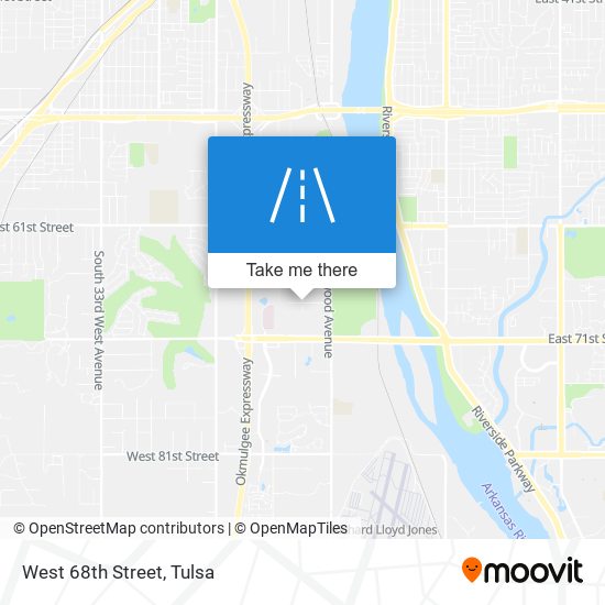 West 68th Street map