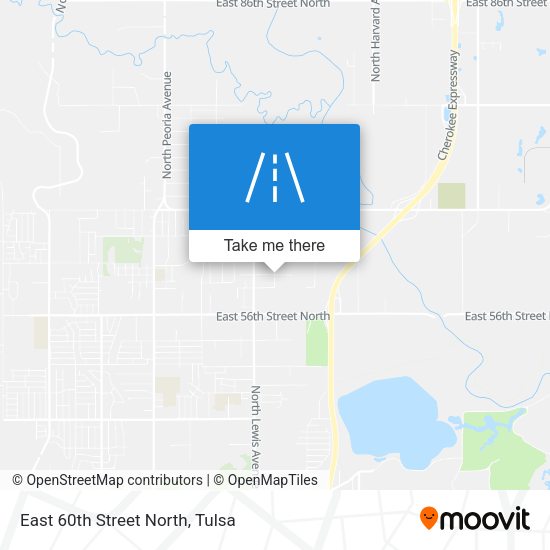 East 60th Street North map