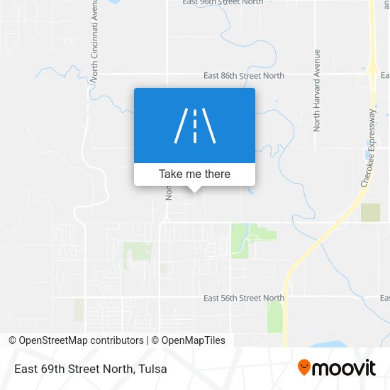 East 69th Street North map