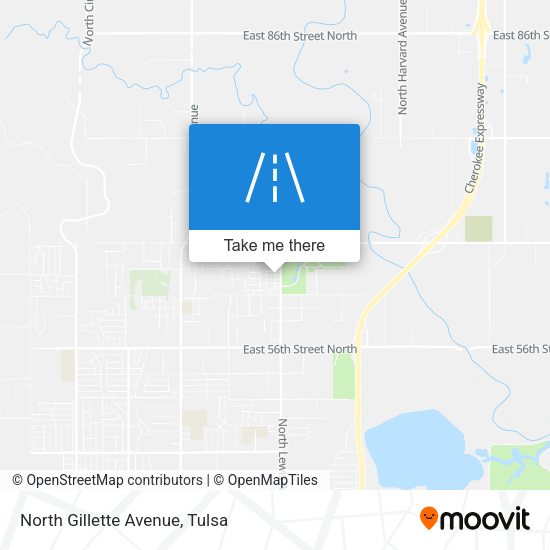 Mapa de North Gillette Avenue