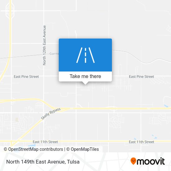 North 149th East Avenue map