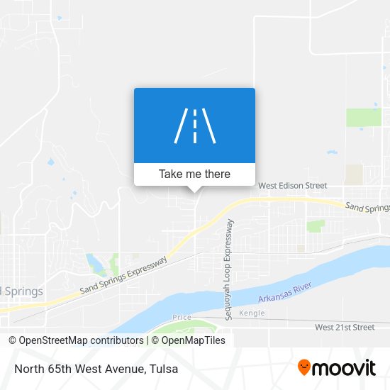 North 65th West Avenue map