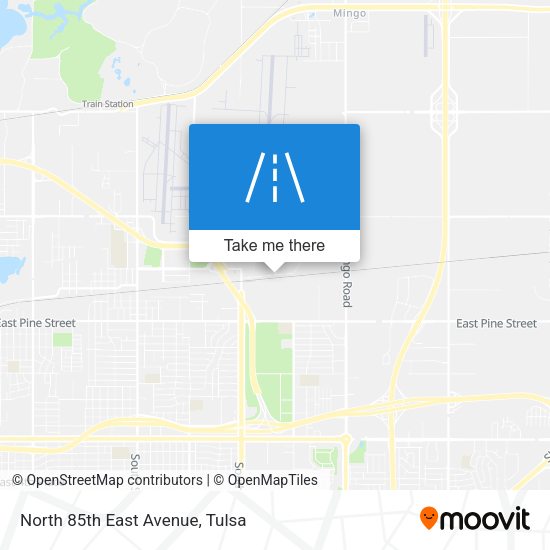 North 85th East Avenue map