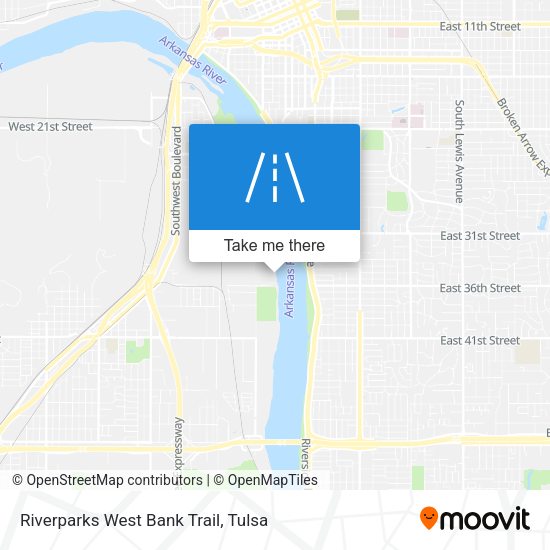 Riverparks West Bank Trail map