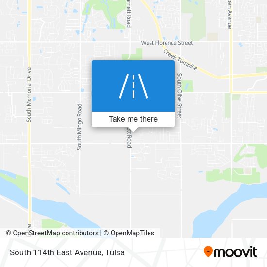 Mapa de South 114th East Avenue