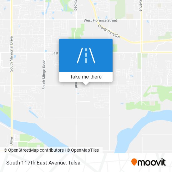 South 117th East Avenue map