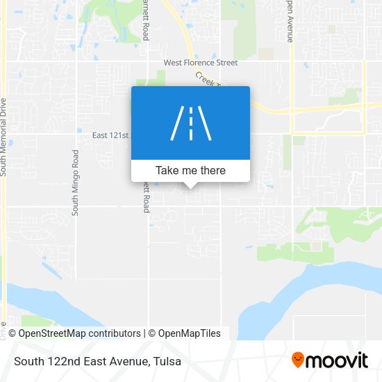 South 122nd East Avenue map