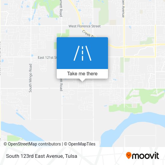 Mapa de South 123rd East Avenue
