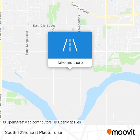 South 123rd East Place map