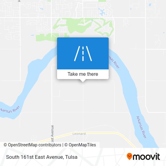 South 161st East Avenue map