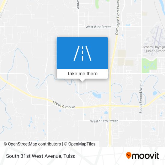 Mapa de South 31st West Avenue