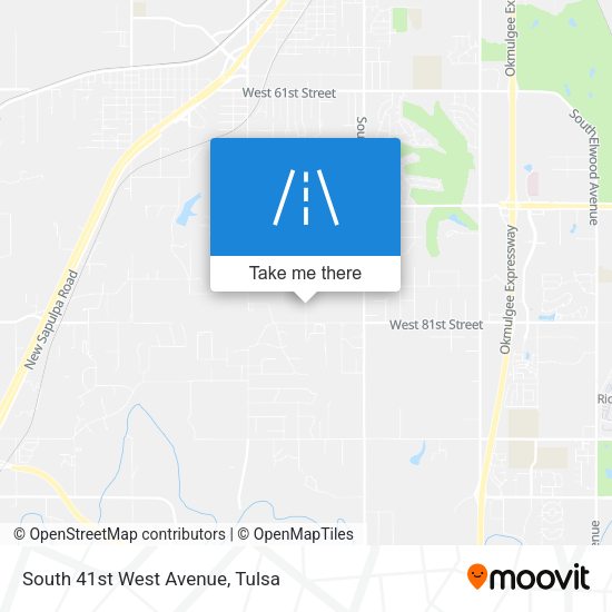 Mapa de South 41st West Avenue