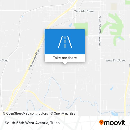 South 56th West Avenue map
