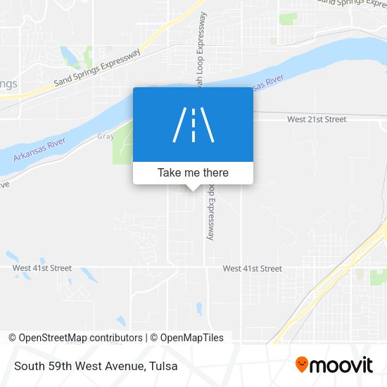 Mapa de South 59th West Avenue