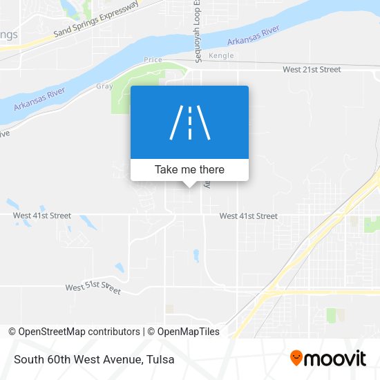 Mapa de South 60th West Avenue