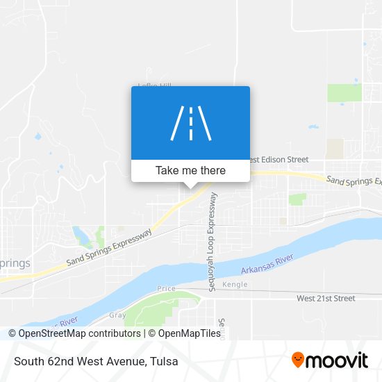 South 62nd West Avenue map