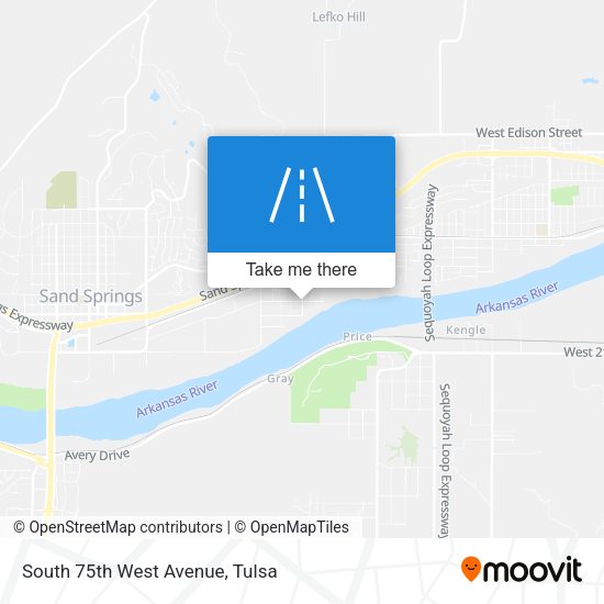 Mapa de South 75th West Avenue